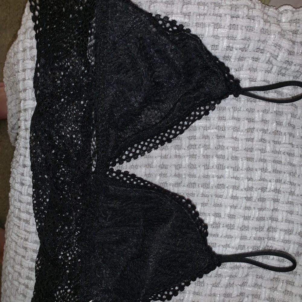 Black lace bralette